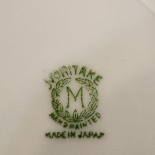 Noritake 1950s Noritake Porcelain Square Handled Dish With Blue and Yellow Butterfly Motif For Sale - Image 4 of 5