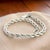 1990s 1990s Tiffany & Co Estate Twisted Rope Bracelet With Heart 8" Sterling Silver For Sale - Image 5 of 9