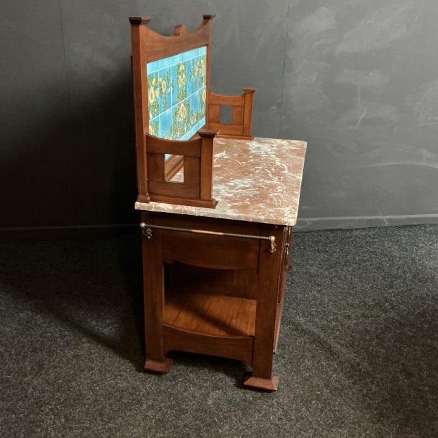 Antique Art Nouveau Washstand, 1895 For Sale - Image 6 of 7