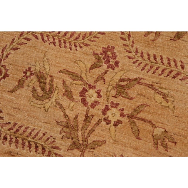 Classic Ziegler Tan Brown Hand-Knotted Wool Rug - 9'0'' X 12'4'' For Sale In New York - Image 6 of 8