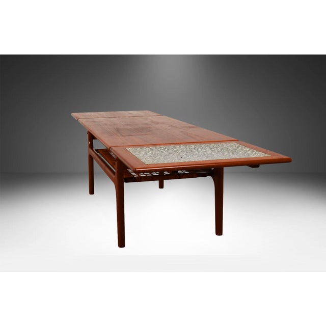 Mid-Century Modern 1960s Mid Century Modern Trioh Teak and Cane Coffee Table For Sale - Image 3 of 12