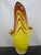 Stadelman Yellow Hand Blown Pacific Nw Studio Art Glass Handkerchief Ruffle Vase For Sale In Portland, OR - Image 6 of 12