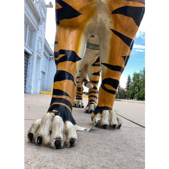 Large Scale d.c. Muller for Dentzel Company Reproduction Carousel Tiger in Cast Aluminum For Sale - Image 10 of 13