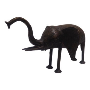 Mid 20th Century African Bronze Elephant Sculpture Art