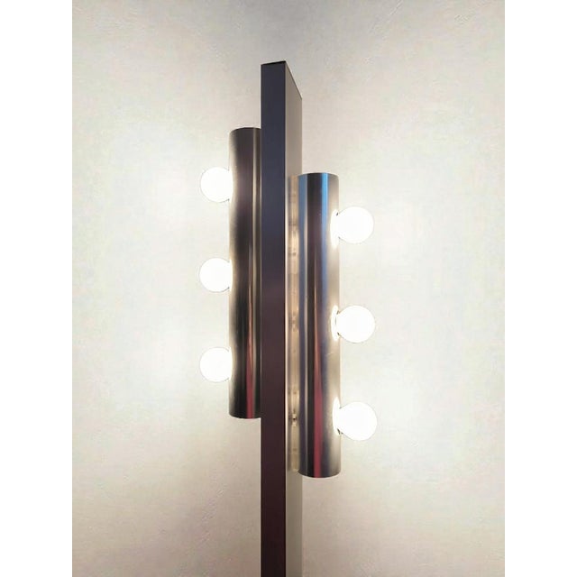 Mid-Century Modern 6-Light Floor Lamp with Marble Base from Targetti, 1970 For Sale - Image 3 of 13