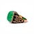 Antique Ottoman Gold Ring — 12ct Natural Emerald & Diamonds | 19th Century, Size 6 For Sale - Image 4 of 8