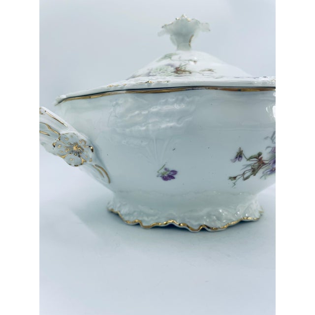 Ceramic Antique Art Nouveau Porcelain Soup Tureen, 1965 For Sale - Image 7 of 15