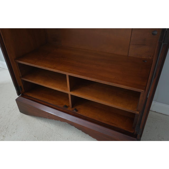 1980s Rom Weber Burl Elm Walnut Armoire Cabinet For Sale - Image 5 of 14