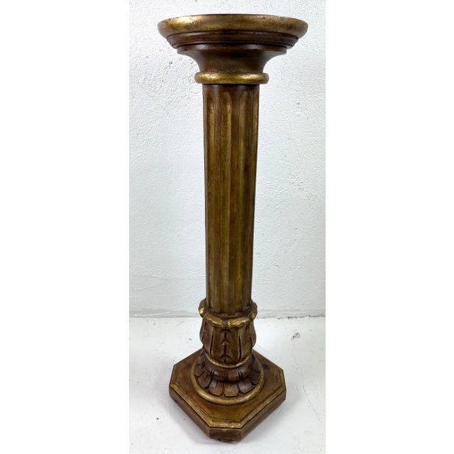 Handsome Classical Hand Carved Italian Pedestal For Sale - Image 9 of 9