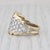 Modern 1.48ctw Diamond Cluster Ring 14k Yellow White Gold Sz 5.75 London Star Cocktail For Sale - Image 3 of 8