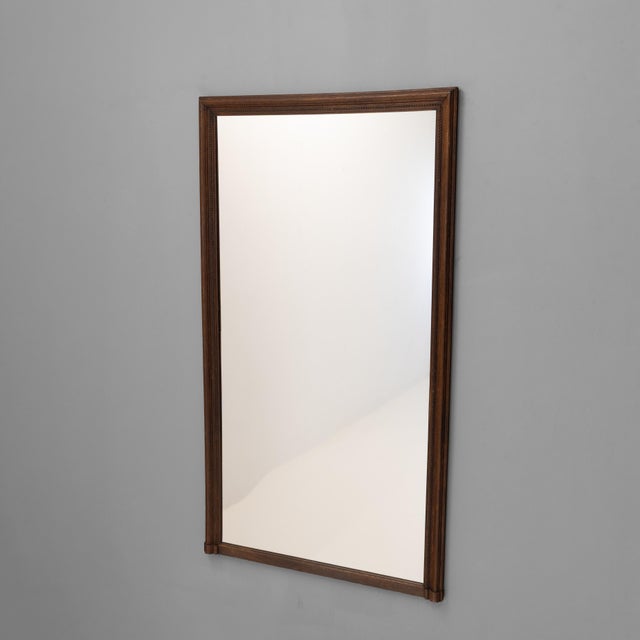 Antique Oak Framed Mirror, 1900 For Sale - Image 6 of 6