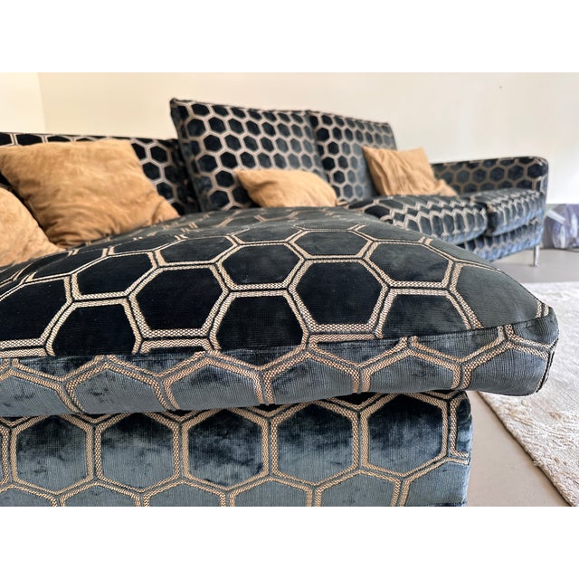 Metal Curved Three-Seat Harry Sofa by Antonio Citterio for B&B Italia, 1995 For Sale - Image 7 of 16
