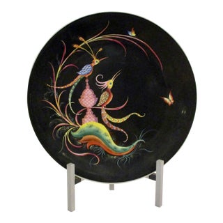 French Deco Charger With Birds For Sale