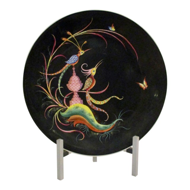 French Deco Charger With Birds For Sale