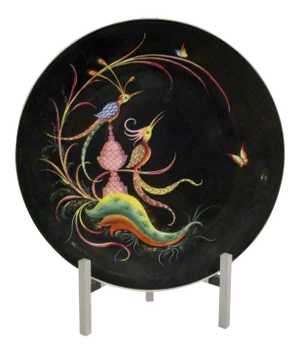 French Deco Charger With Birds