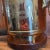 Chinoiserie Vintage Chinoiserie Motif Brass Drum Table Lamp on Wooden Base Thomas Cooper For Sale - Image 3 of 6
