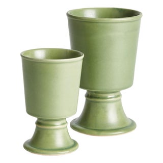 Kelcy Footed Cachepots, Set Of 2 For Sale