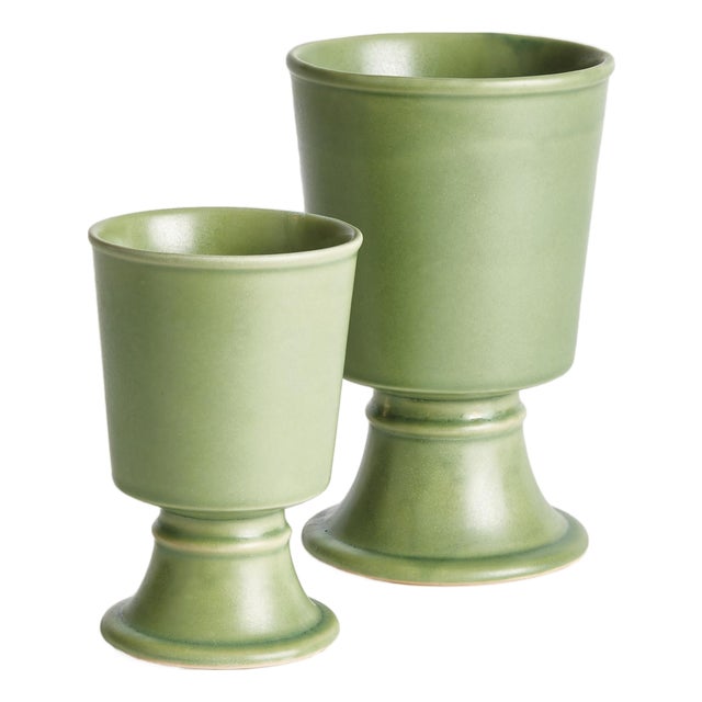 Kelcy Footed Cachepots, Set Of 2 For Sale
