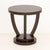 Art Deco Style Macassar Side Table, the circular top on four supports conjoined by undertier. 20.5" H x 20" Diameter....