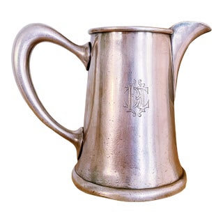 Antique Christofle Silverplate Milk Pitcher From Hotel Continental Paris For Sale