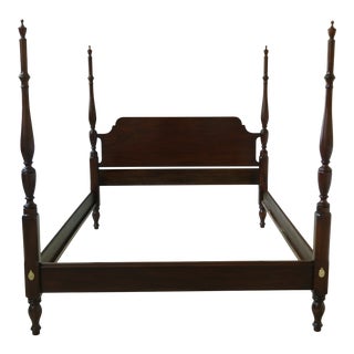 Henkel Harris Queen Size Mahogany Fairfax Poster Bed For Sale