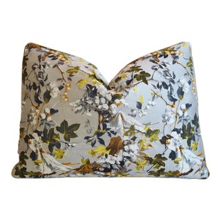 Lelièvre of Paris by Jean-Paul Gaultier Foliage Floral Feather/Down Pillow 22" X 16" For Sale