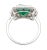 1960s 2.86 Carat Afghan-Chinese Minor Oil Emerald & Diamond Halo Ring in 18k Gold Size 6 For Sale In Miami - Image 6 of 11