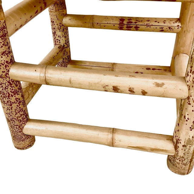 Vintage Natural Bamboo Side Chair With Wrapped Details For Sale - Image 13 of 18