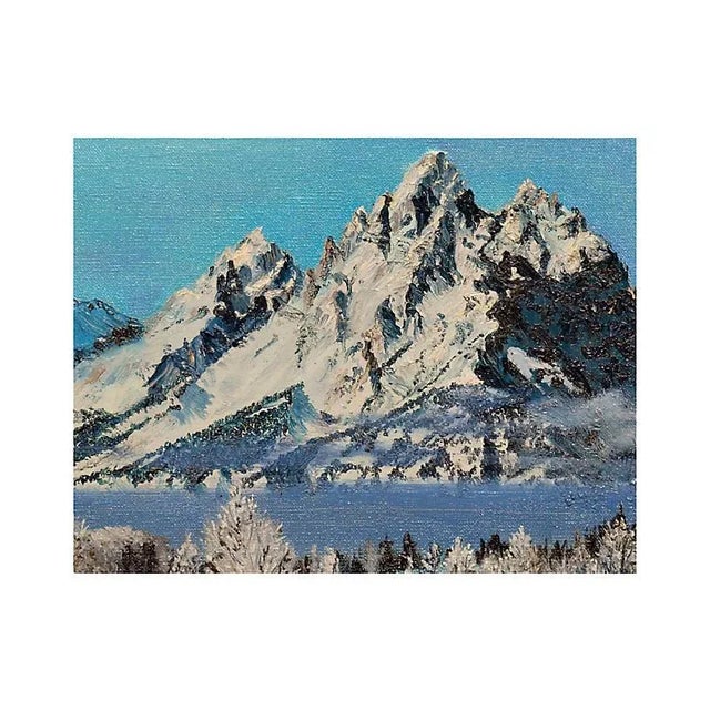 Grand Tetons Winter Mountain Landscape For Sale - Image 4 of 5