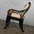 Off-white Late 20th Century Neoclassic Revival Black Side Chair With Gilt Wing Accents & Off-White Fabric For Sale - Image 8 of 13
