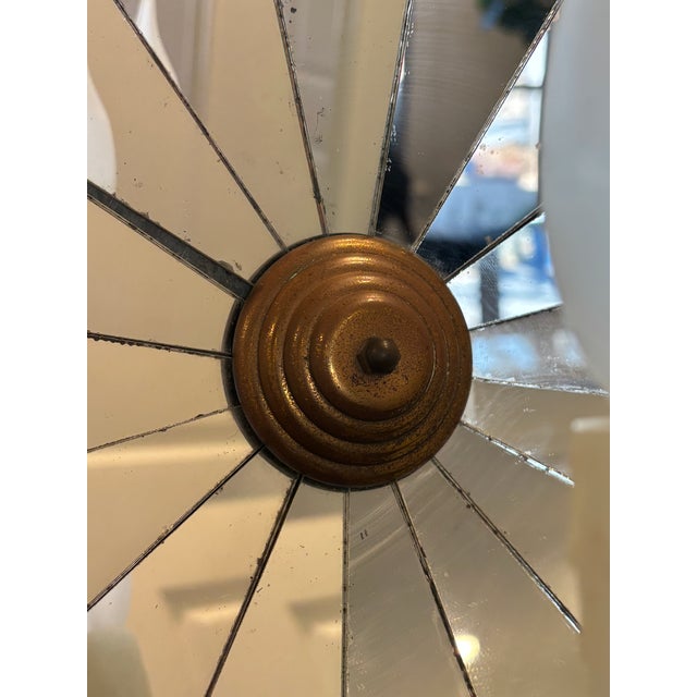 Antique Large Scale French Concave Mirrored Reflector Sconces - A Pair For Sale - Image 9 of 18