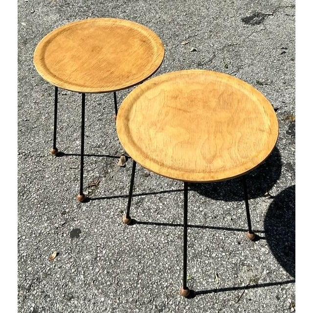 Mid-Century Modern Mid 20th Century Vintage Tony Paul Tempo Group Tray Tables - A Pair For Sale - Image 3 of 9