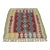 1960s Turkish Geometric Red and Blue Hand Knotted Kilim Rug For Sale