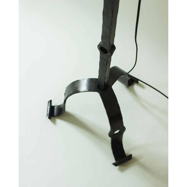 Brutalist Wrought Iron Floor Lamp, 1950s For Sale - Image 4 of 9