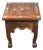 Chinese Rosewood Stool With Mother of Pearl Inlay, Carved Bat Motif Square Plant Stand For Sale