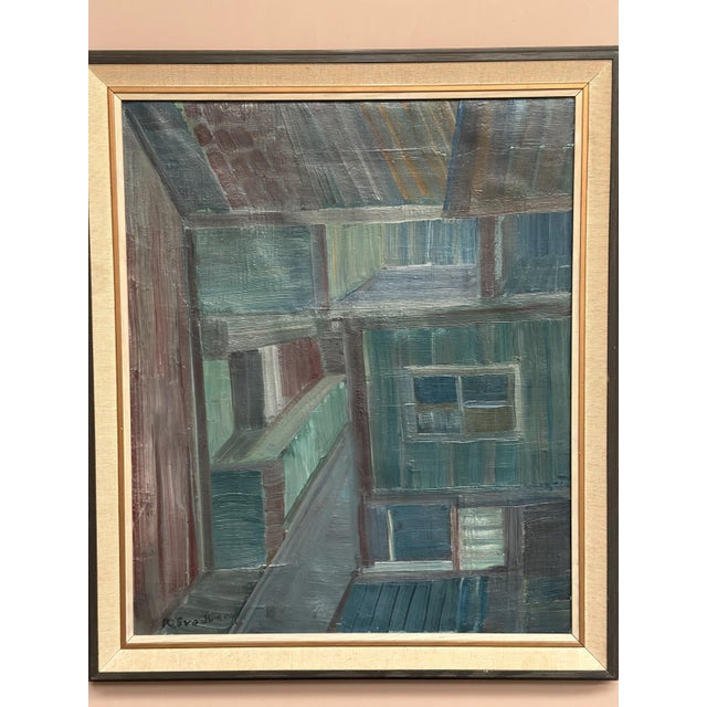 Ragnar Svedberg, Landscape Composition, 1950s, Oil Painting on Panel, Framed For Sale - Image 16 of 18