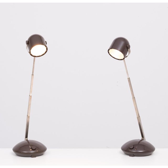 Mid-Century Modern Vintage Telescope German Table Lamps by Eichhof, 1970s, Set of 2 For Sale - Image 3 of 10