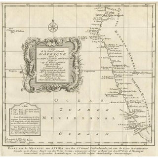 Dutch Antique Map of the West Coast of Africa, 1747 For Sale