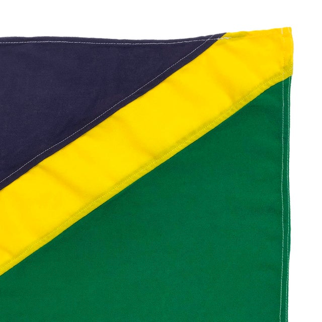 Late 20th Century Large Vintage Sewn Nautical Flag of Solomon Islands For Sale - Image 5 of 5