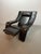 Mid-Century Italian Kilkis Lounge Chair with Ottoman and Integrated Small Side Table in Black Leather by Ammaniti & Vitello for Brunati, Italy, 1960s For Sale - Image 13 of 17