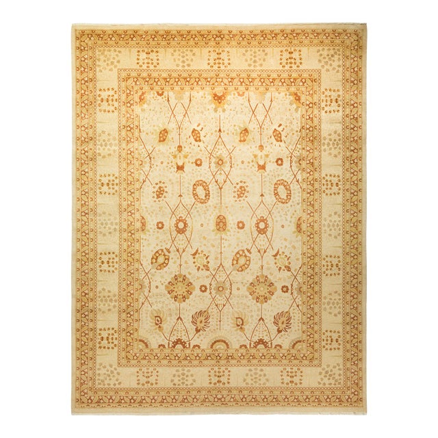 Mogul Collection Hand-Knotted Area Rug - Ivory Collection 9' 4" X 12' 2" For Sale - Image 10 of 10