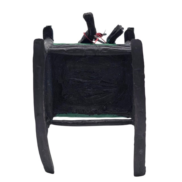 Austrian Cold-Painted Vienna Bronze Cat Knitting in Rocking Chair For Sale - Image 13 of 15