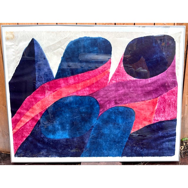 Metal 1970s Large Original Signed Carol Summers “Rocky Mountains” Woodcut Print For Sale - Image 7 of 11