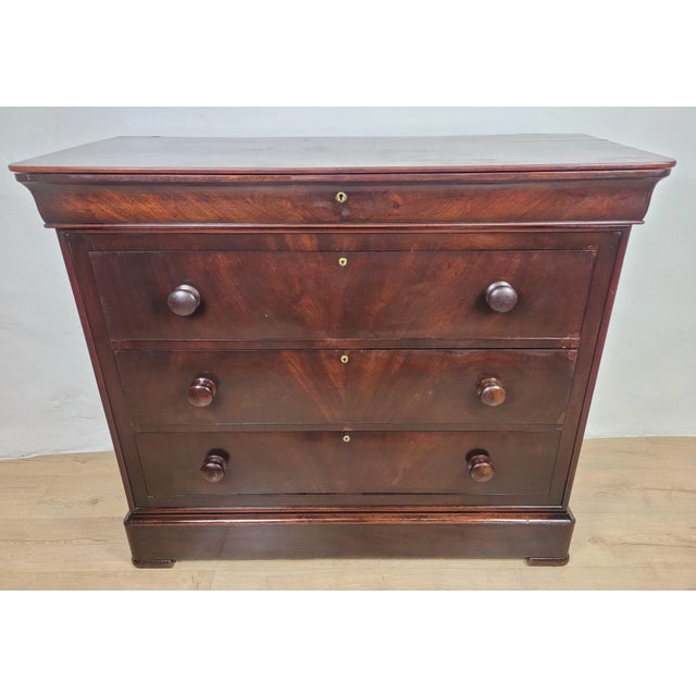 Victorian English Chest of Drawers in Mahogany, 1890 For Sale - Image 10 of 18