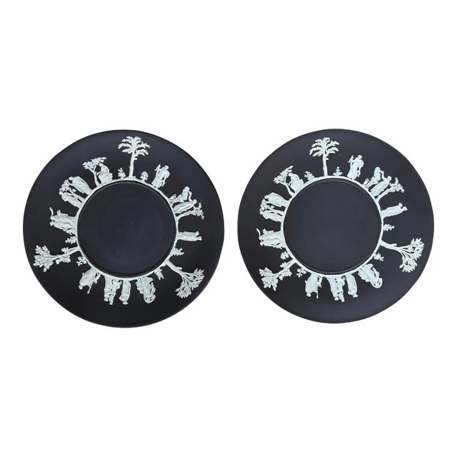 Set of 2 Vintage Wedgwod Jasperware Luncheon Plates For Sale