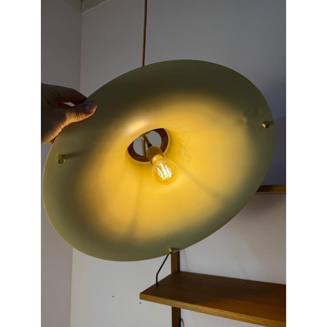 Brown and Orange Single Pendant Lamp by Jo Hammerborg for Fog & Mørup For Sale - Image 6 of 11