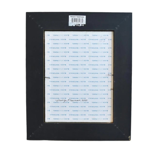 Contemporary Modern Male Abstract Portrait Oil Painting W/ Antiqued Gold Wood Frame For Sale In Los Angeles - Image 6 of 7