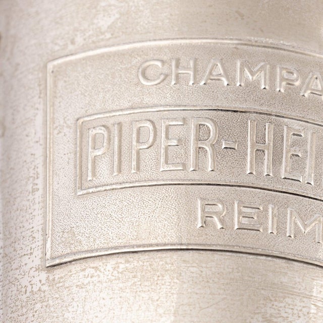 Vintage French Silver Plated Piper-Heidsieck Reims Champagne Cooler, 1930 For Sale - Image 3 of 13