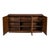 Contemporary Modern Bowfront Walnut Credenza - Sculpted Stainless Pulls For Sale - Image 3 of 12