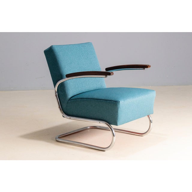 Mid-Century Modern S 411 Model Tubular Chairs, Set of 2 For Sale - Image 3 of 5